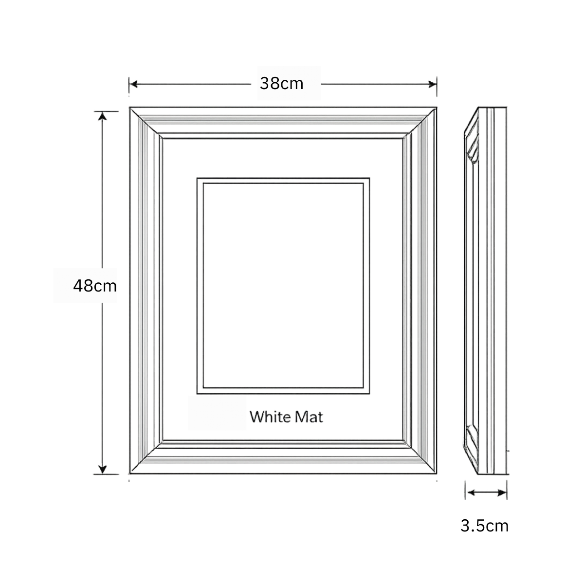 13.3”  Slim Modern Walnut Frame - [Accessory]