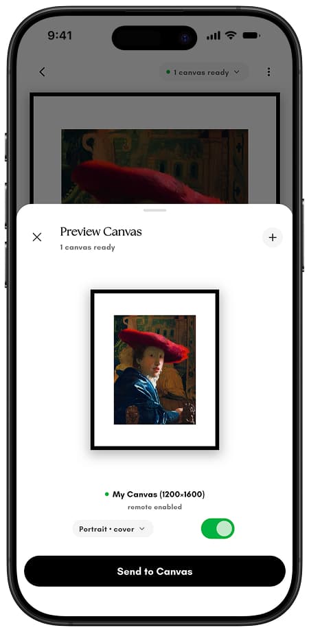 Bloomin8 app send to frame screen