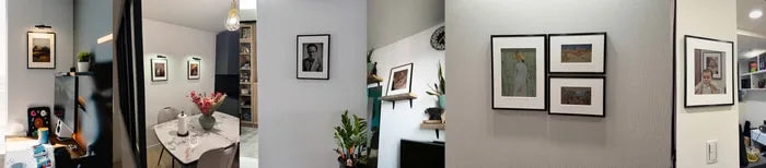 BLOOMIN8 canvases hanging in five real backer homes from our first campaign